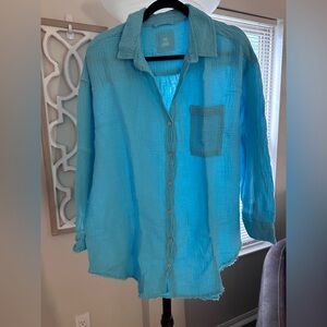 Aerie Teal pool cover up